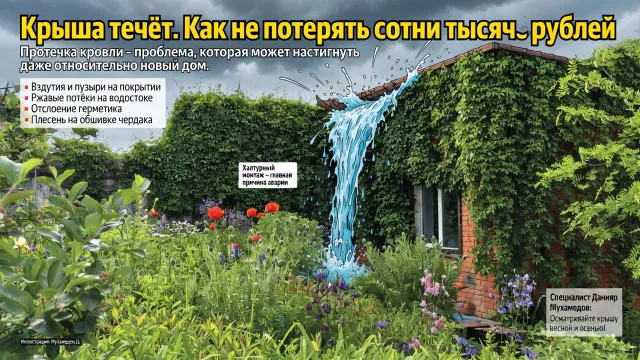 Крыша течёт. Как не потерять сотни тысяч рублей